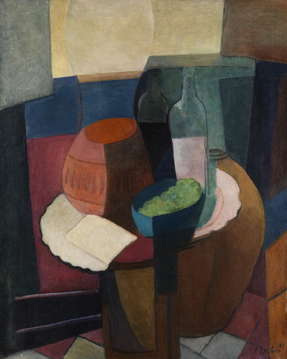 1931 Stillleben mit roter Vase und Flaschen, Öl auf Leinwand, 91,9 x 71,9 cm,  Hampel Kunstauktionen,  2009. (560x700, 103Kb)