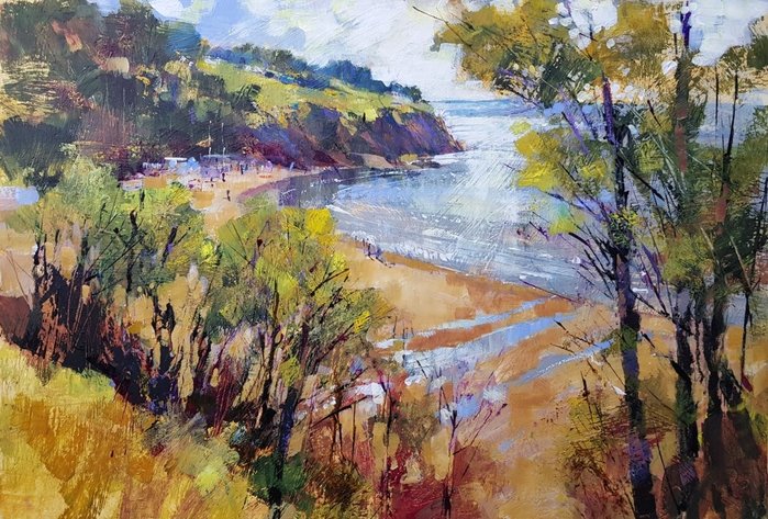 Chris-Forsey-Spring-at-last-Blackpool-Sands-60x40-paper-£1200 (700x473, 122Kb)