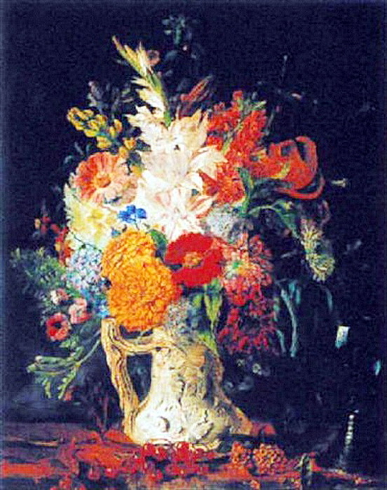 1848 Stilleben mit Blumen und Römer. , . 45,536 .  (552x700, 154Kb)