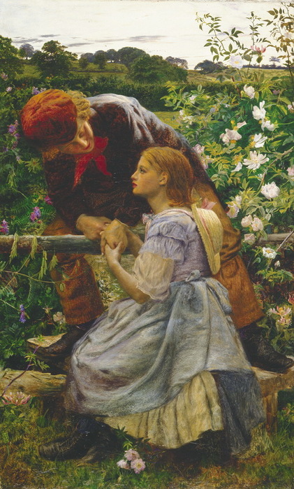 1858   (The artist's Early Lovers). Ill. an poem by Thomas Hood, 1827. , . 76.4  46.1c.   . (421x700, 145Kb)