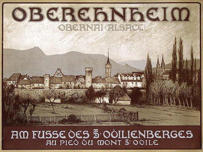 1912 Poster by Fernand Schultz-Wettel - Oberehnheim St. Odilienberges Obernai (Alsace) (700x524, 170Kb)