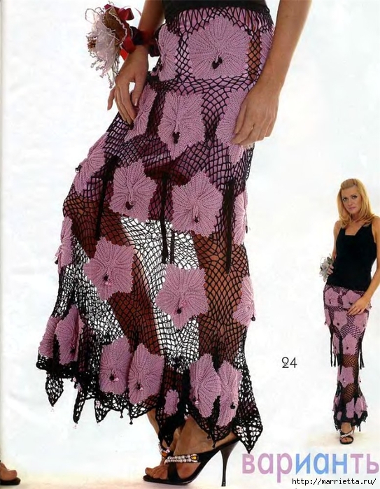 Вязание. Красивая юбка крючком (5) (543x700, 295Kb)