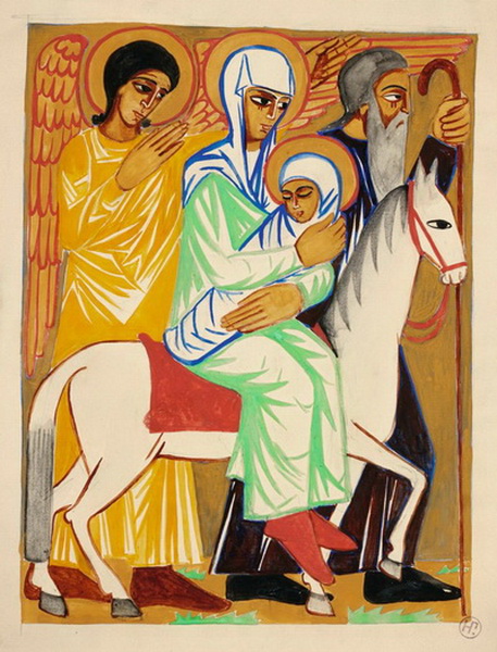1915 Flight into Egypt' Designed for the Ballet 'Liturgy', 1915 ?(457x600, 126Kb)