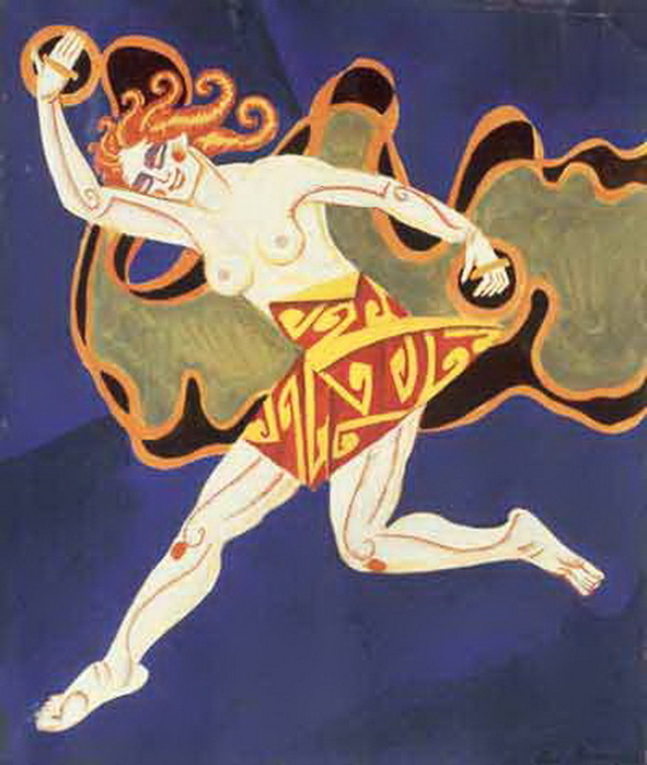1916 Костюм танцующей вакханки к драме И.Анненского «Фамира Кифаред» в постановке А.Таирова (591x700, 109Kb)