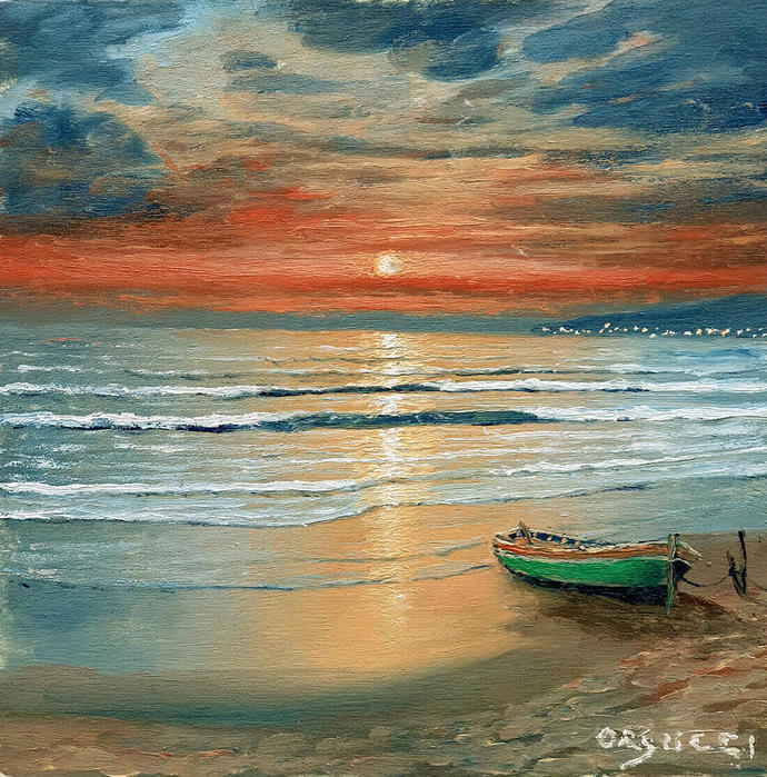 22 beach-sunset-painting-massimo-orsucci (690x700, 136Kb)