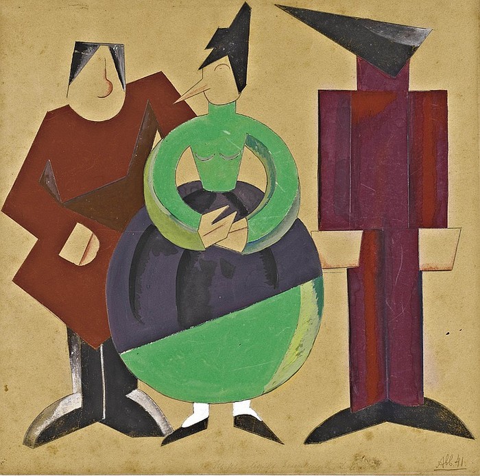 1921 Etude de costumes (. ). , , . 47.9 x 48.2 cm. 2011 (700x695, 154Kb)