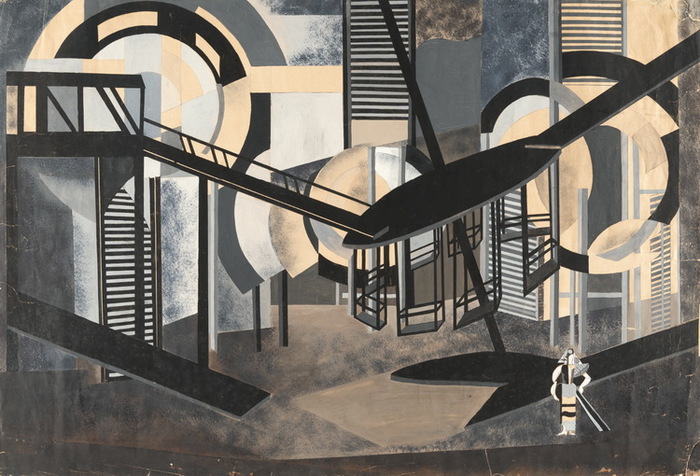 1924 . Projet de décor - de Pedro Calderon de la Barca , . 5680 . (700x476, 127Kb)