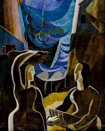 1928-1930 Fisherwomen, Oil on canvas, 116 x 74 cm. Moscow Museum of Modern , (440x550, 111Kb)