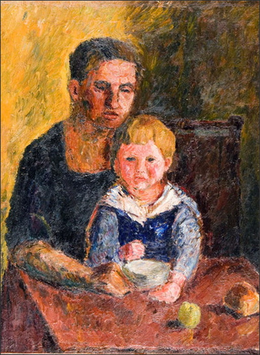 1923 А. Древин - Портрет няни и Андрюши. (512x700, 165Kb)