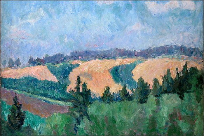 1924 Летний пейзаж. Х, м. 89,5х107,5 см. Гал. Элизиум, Мск  (2) (700x468, 136Kb)