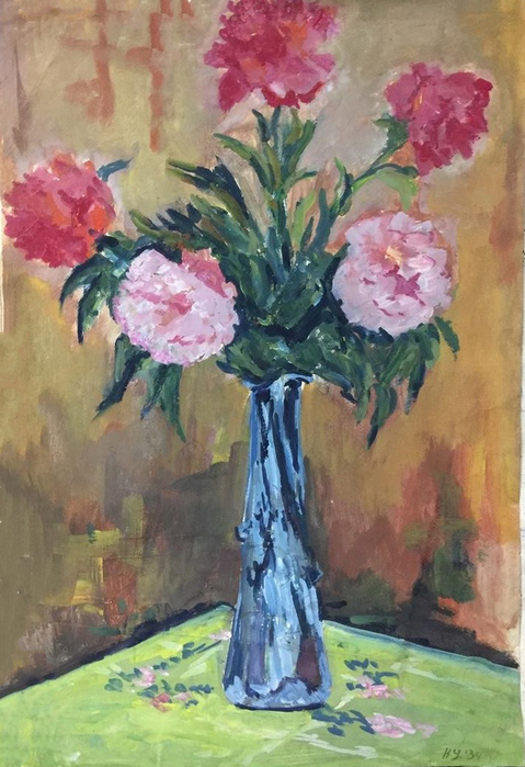 1934  STILL LIFE OF FLOWERS ON PAPER. WorthPoint Corporation (479x700, 293Kb)