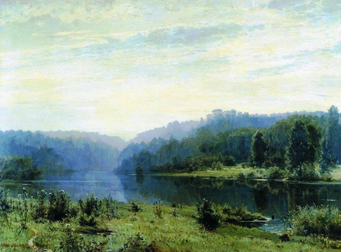 Туманное утро, Шишкин, 1885 (700x518, 408Kb)