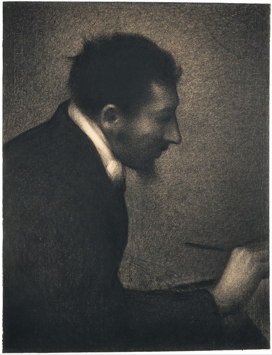 ФОТО Жорж СЁРА - Portrait of Edmond François Aman-Jean. 62,2 x 47,5 см. МЕТРО (536x700, 136Kb)