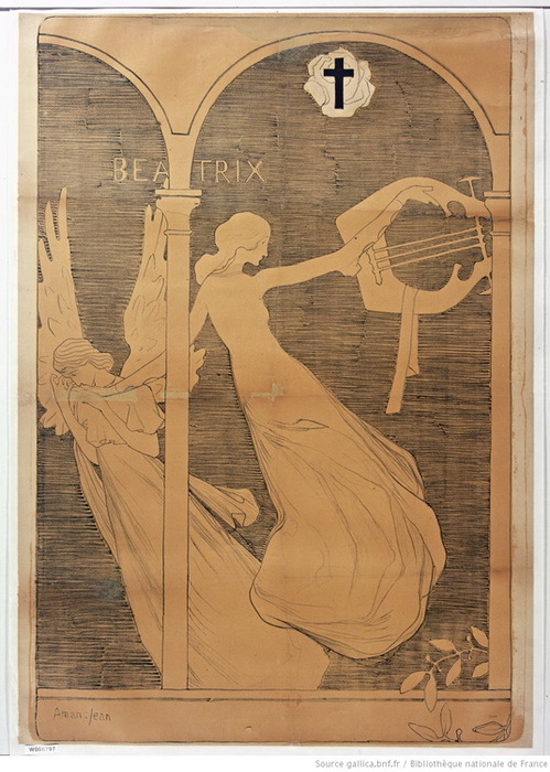 1892 Беатриче (Beatrix). 2-й салон Роза+Крест, 1893 г. Цвет. литогр. 112 x 84 (499x700, 135Kb)