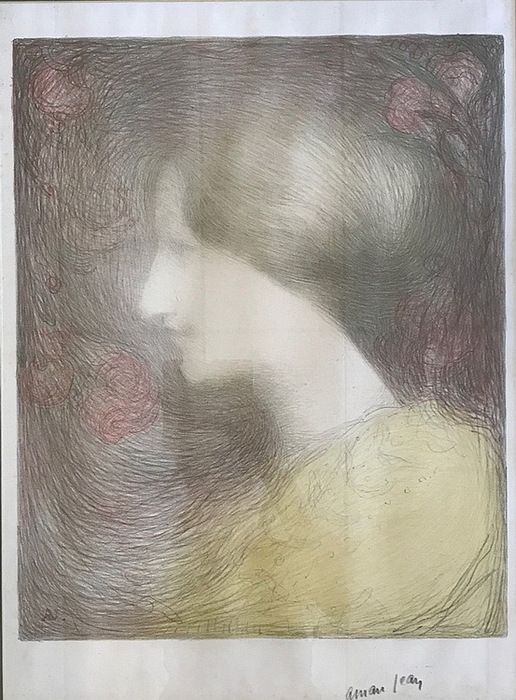 1897 Tête de femme, Цвет. литогр. 47,2 x 38,5 см. from L’Album d’Estampes Originales de la Galerie Vollard. (516x700, 143Kb)