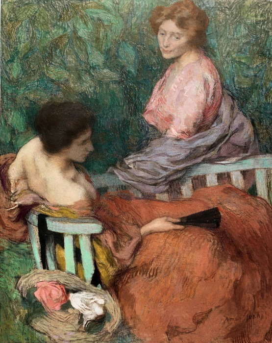 1898 Les Confidences (1)-Fine-Arts-Museums-of-San-Francisco. pastel on blue-grey mounted paper on canvas, 48, 1-16 x 38 дюйм (555x700, 188Kb)