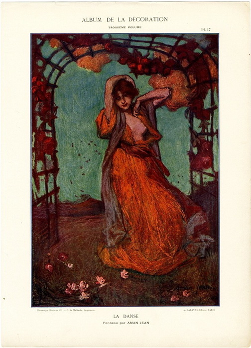 1900 Танцовщица. 29 x 20 cm. Album de la décoration (504x700, 130Kb)