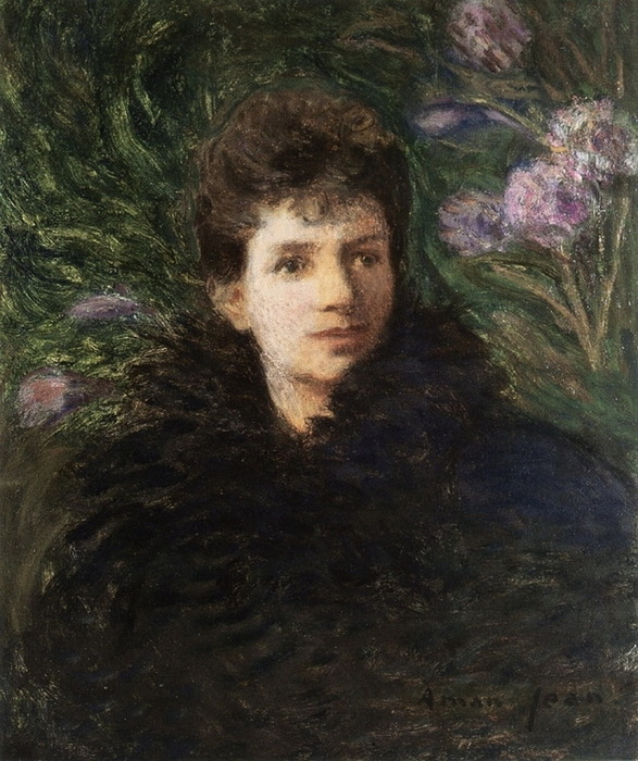 1910 Young Woman with Violets. Х, м. 73,7 x 60,3 cm. Trinity International Auctions & Appraisals, LLC, Эйвон, Коннек 2019 (587x700, 159Kb)