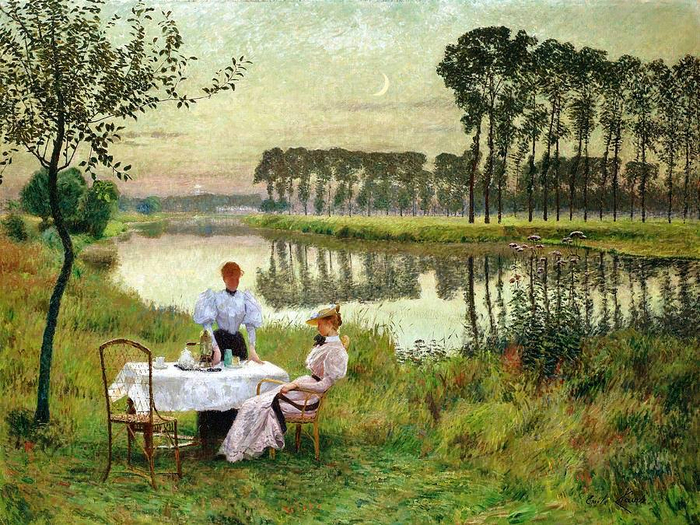 Emile Claus. «Летний вечер», 1895 (700x525, 552Kb)