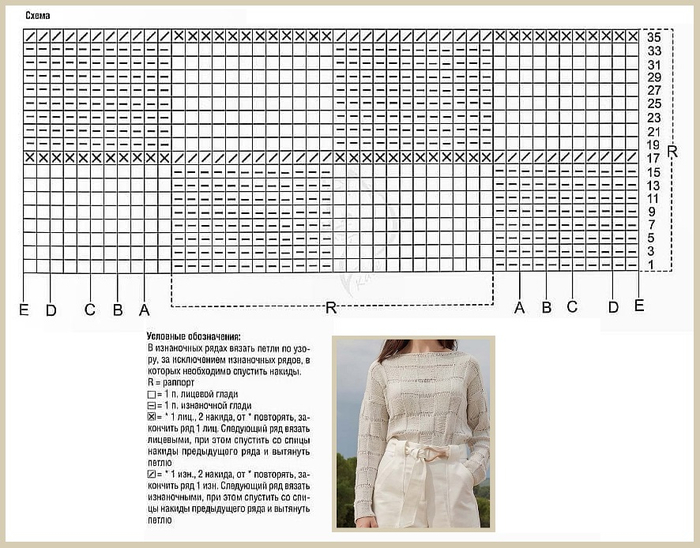 Джемпер в квадратах 1-2 (700x548, 251Kb)