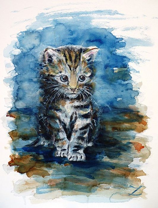 акварельные котики 20 (532x700, 326Kb)