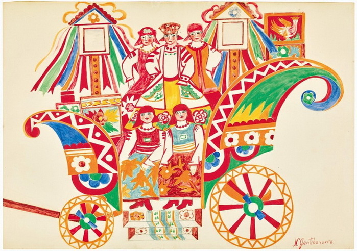 1914 Village Pageant, Design for Le Coq d'Or. , ? ? 37 by 52.5cm,   2020 (2) (700x492, 160Kb)