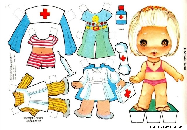Бумажные вырезалки - одевалки для маленьких девочек (7) (640x445, 190Kb)