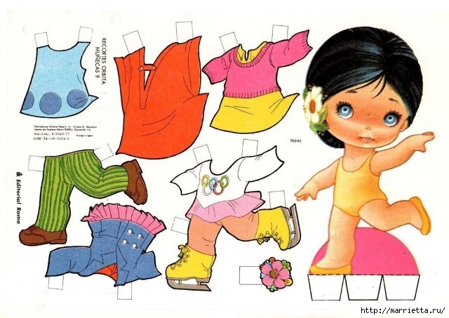 Бумажные вырезалки - одевалки для маленьких девочек (9) (640x453, 173Kb)