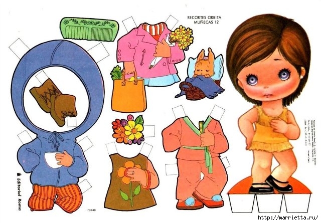 Бумажные вырезалки - одевалки для маленьких девочек (13) (640x445, 189Kb)