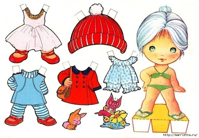 Бумажные вырезалки - одевалки для маленьких девочек (15) (699x484, 220Kb)
