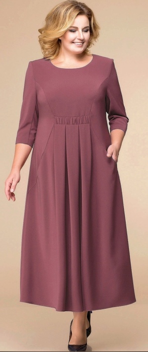 Платье болшой размер с отрезной талией со складками сохр (295x700, 56Kb)