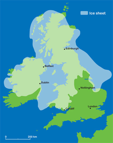 Карта последнего ледникового периода в Британии (394x500, 66Kb)