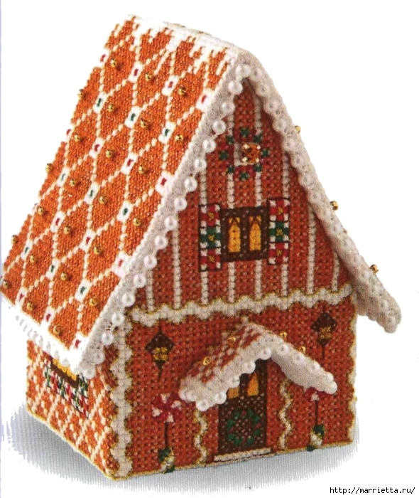 Рождественский пряничный домик - вышивка на пластиковой канве (7) (590x700, 304Kb)