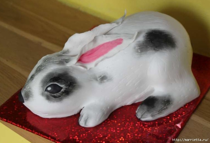 3d торт «Кролик» из марципана (700x474, 178Kb)