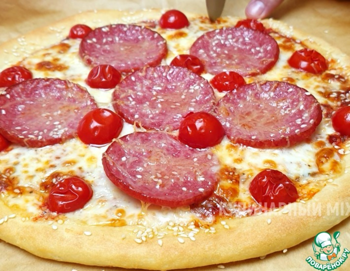 Тесто для пиццы и сама пицца