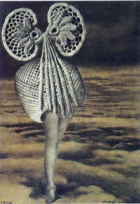 1920 Above the clouds collage on paper.  Private Collection. (481x700, 216Kb)