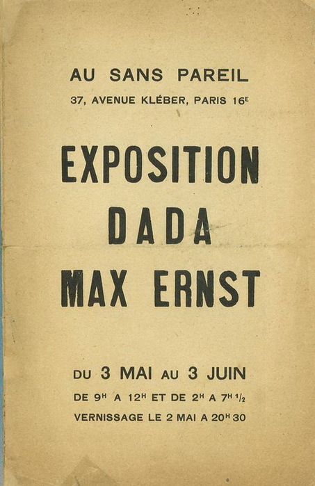1921 Max Ernst première page catalogue expo mai 1921. (453x700, 98Kb)