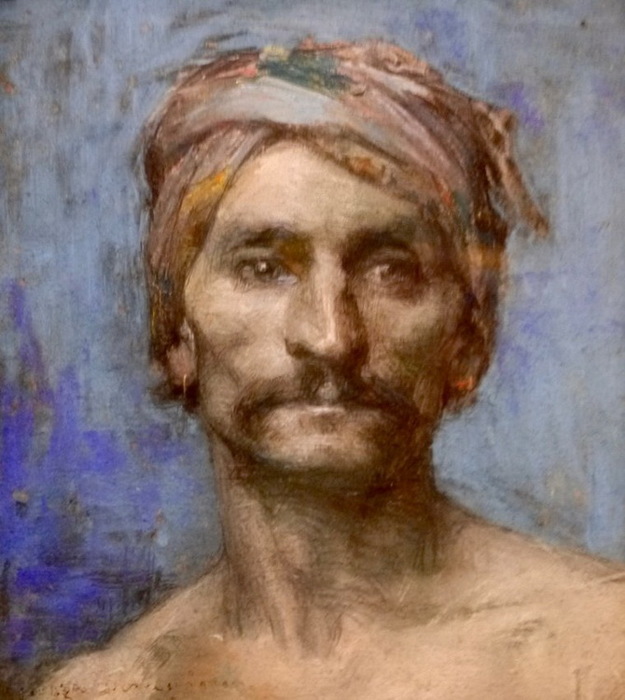 1888 Tête d'homme au turban. Pastel sur papier. Collection particulière. (625x700, 115Kb)