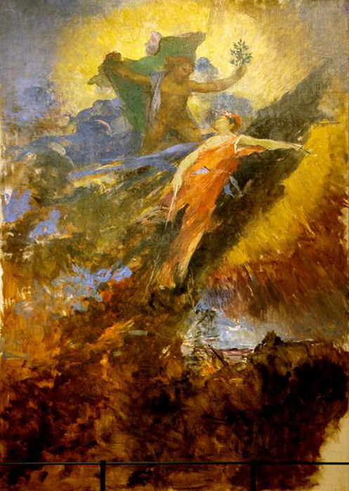 1890 Apollon et Daphné, huile sur toile 350 x 250 , Reims, musée des Beaux-arts (497x700, 132Kb)