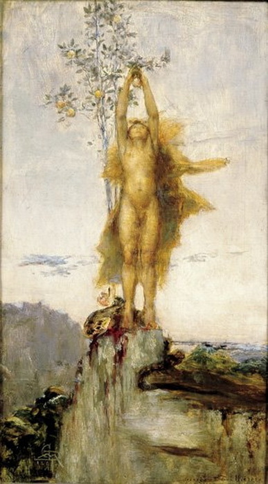 1892 Hercules picking the golden apple. , . 37,5 x 21,7 cm.   (387x700, 95Kb)