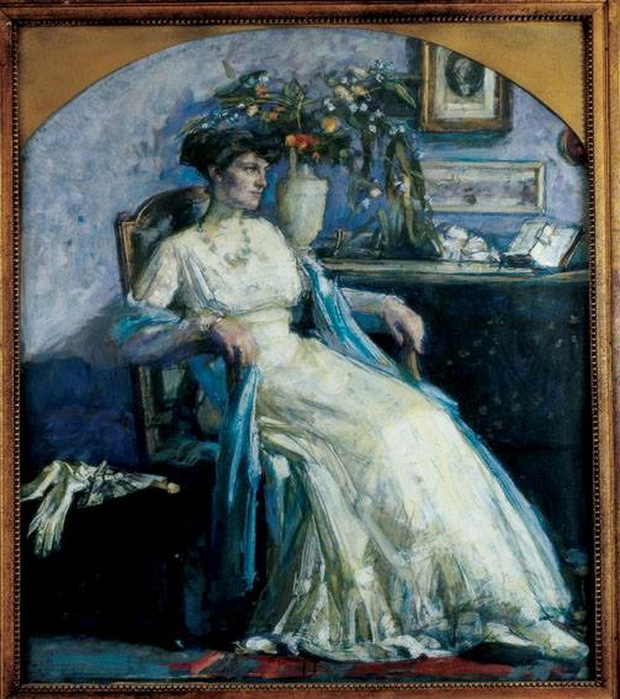 1910 Portrait de Mademoiselle Adrienne de Lièpvre. .  , . ,  (620x700, 156Kb)