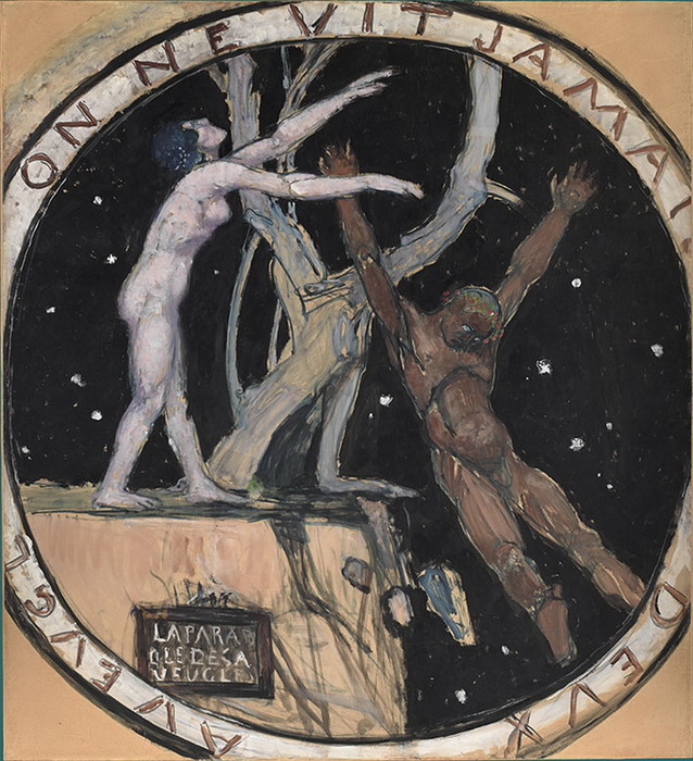 1914 La Parabole des aveugles, projet de vitrail, Huile sur papier marouflé sur toile. 165,5 151 . Beauvais, Mudo. (638x700, 181Kb)