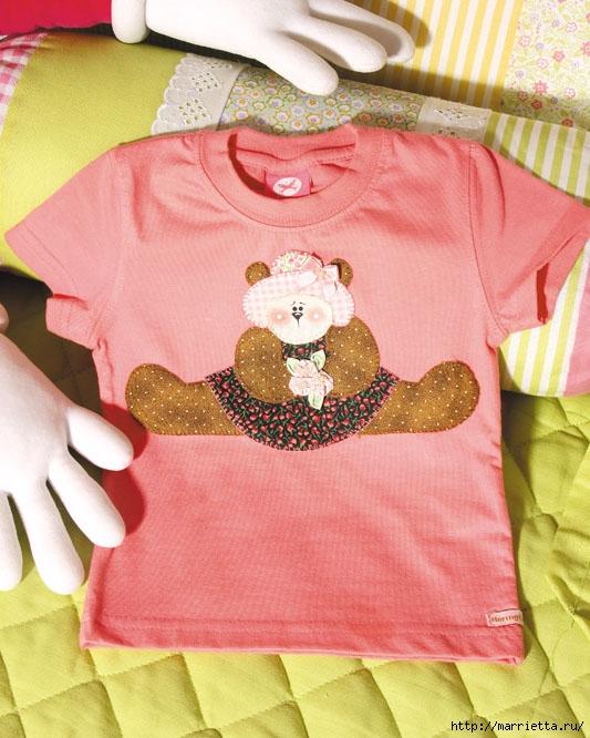 Аппликация медвежонка для детской футболки (2) (533x666, 234Kb)