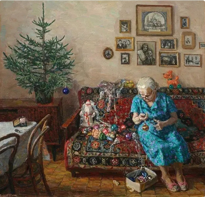 Николай Зайцев. Рождественская елка (700x672, 516Kb)