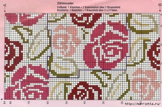 Пуфик и обложка с вышивкой «Розы» (1) (549x364, 192Kb)