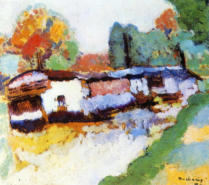 1910 Laundry Barge [Bateau Lavoir]. .  , . 65.5 x 74.3 cm.  (700x619, 214Kb)