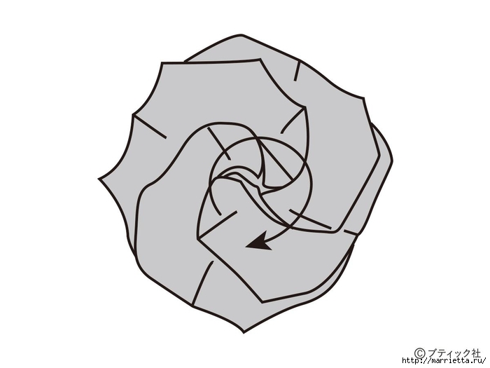 Розы и тюльпаны в технике оригами из бумаги (48) (700x525, 76Kb)