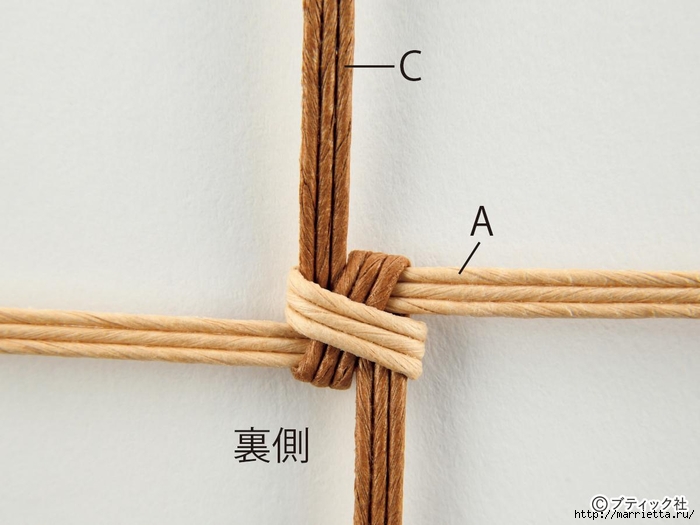 Плетение узора «Каменная мостовая» из проволоки в бумажной оплетке (6) (700x525, 180Kb)