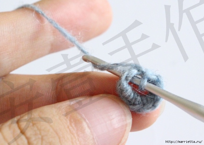 Вязание крючком. Зажим-заколка для волос (25) (665x474, 138Kb)