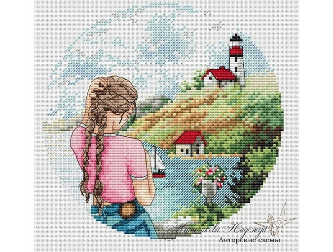 dziewczyna na wybrzeżu Azure-black (675x510, 335Kb)